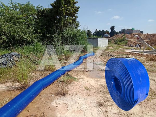 Ống bạt xanh bơm nước