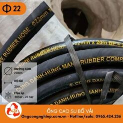 ống cao su bố vải phi 22