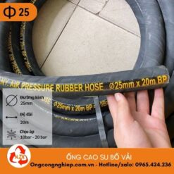 ống cao su bố vải phi 25