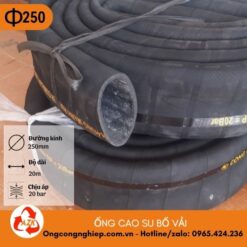 ống cao su bố vải phi 250