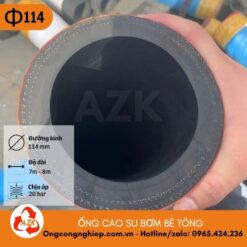 ống cao su bơm bê tông phi 114