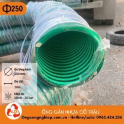 Ống gân nhựa cổ trâu phi 250