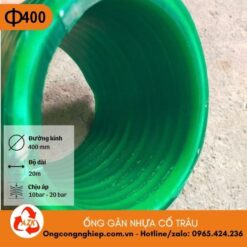 Ống gân nhựa cổ trâu phi 400