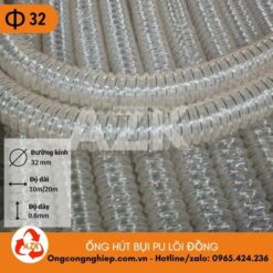 ống hút bụi pu lõi đồng phi 32