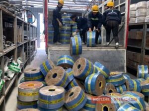 ống bạt bơm nước xanh phi 150 azk cho vin trống đồng